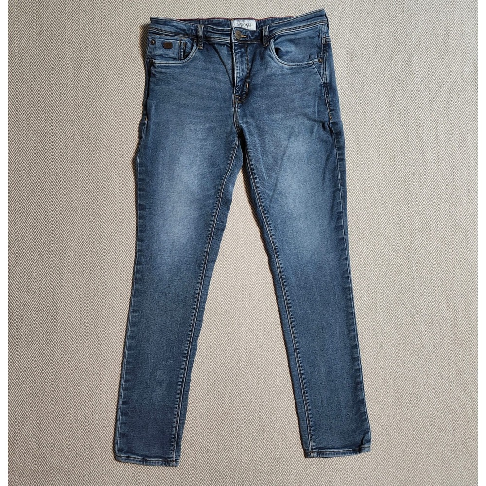 Cherokee Mens Slim Fit Jeans Blue Denim Medium Wash Size 34x30 Stretch
